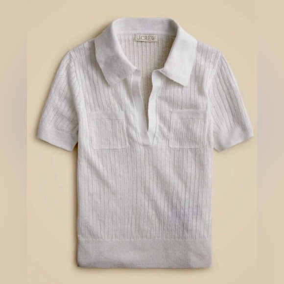 J. Crew Sweaters - J. Crew Women's Short-sleeve polo shirt in linen